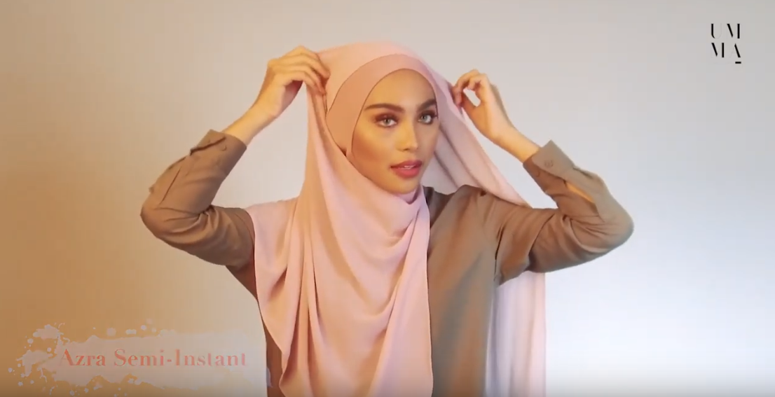 #5 UMMA Hijab Tutorial - How to wear Azra Semi-Instant Scarf